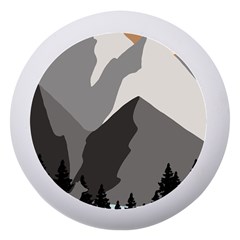 Mountain Wolf Tree Nature Moon Dento Box With Mirror