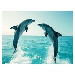 Dolphin Sea Ocean Two Sides Premium Plush Fleece Blanket (extra Small)