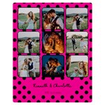 Personalized Phone Wallpaper Lover 9 Grid Two Sides Premium Plush Fleece Blanket (Teen Size) 60 x50  Blanket Front