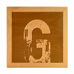 Abstract, Dark Background, Black, Typography,g Wood Photo Frame Cube