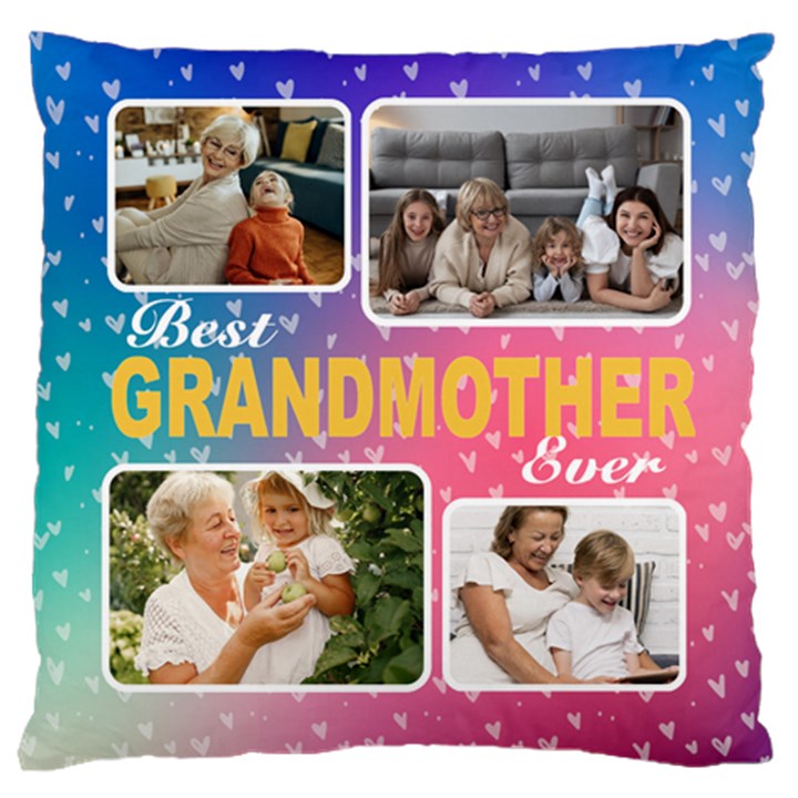 Personalized Best Mom Dad Photo Cushion Large Cushion Case (Two Sides)
