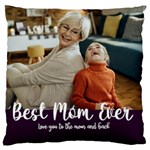 Personalized Best Mom Dad Ever Photo Name Medium Blanket Standard Premium Plush Fleece Cushion Case (Two Sides) Front