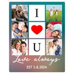 Personalized Love Always Couple Photo Blanket Two Sides Premium Plush Fleece Blanket (Teen Size) 60 x50  Blanket Front