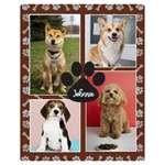 Personalized Dog Photo Name Blanket Two Sides Premium Plush Fleece Blanket (Teen Size) 60 x50  Blanket Front