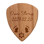 Personalized Couple Guitar Picks Set Guitar Shape Wood Guitar Pick Holder Case And Picks Set Pick