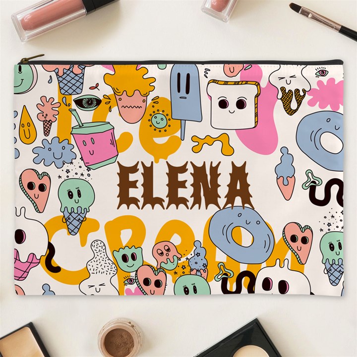 Personalized Dessert Illustration Name Cosmetic Bag Cosmetic Bag (XXXL)
