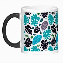 Leaves Monstera Pattern Nature Blue Purple Mauve Flora Morph Mug