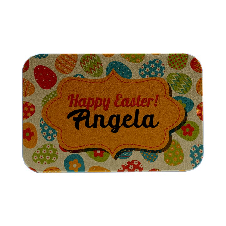 Personalized Easter Name Open Lip Metal Box Open Lid Metal Box (Silver)  