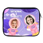 Astronaut Pattern Personalized Name and Photo IPad Case  Apple iPad Zipper Case Front