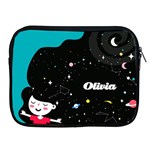 Space Pattern Personalized Name IPad Case Apple iPad Zipper Case Front