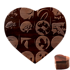 Chocolate Candy Candy Box Gift Cashier Decoration Chocolatier Art Handmade Food Cooking Heart Wood Jewelry Box