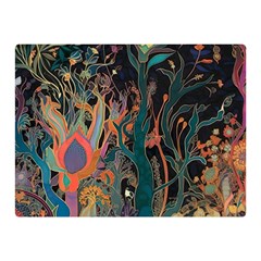 Trees Forest Mystical Forest Nature Junk Journal Landscape Two Sides Premium Plush Fleece Blanket (mini)