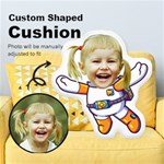 Personalized Head with Cartoon Style Custom Shaped Cushion Cut To Shape Cushion Case Front