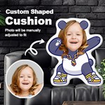Personalized Photo in Dabbing Panda Cartoon Style Custom Shaped Cushion Cut To Shape Cushion Case Front