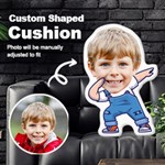 Personalized Photo in Dabbing Kid Cartoon Style Custom Shaped Cushion Cut To Shape Cushion Case Front