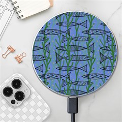 Fish Pike Pond Lake River Animal Wireless Fast Charger(white)