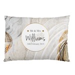 Personalized Marble Frame Wedding Family Name Pillow Case Pillow Case (Two Sides) Front