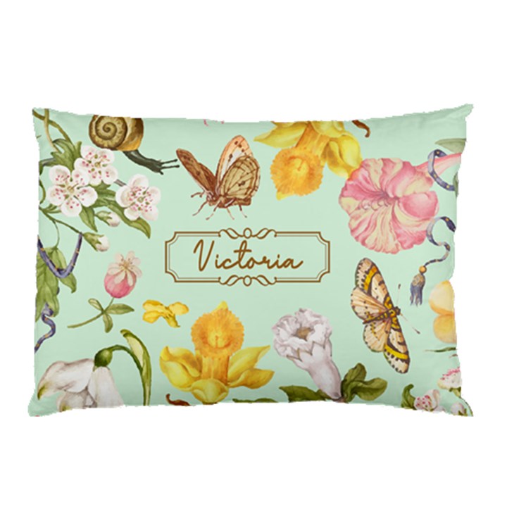 Personalized Floral Name Pillow Case Pillow Case (Two Sides)