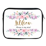 Personalized Floral Pattern Always in My Mind Name iPad Zipper Case Apple iPad Zipper Case Front