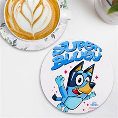 Super Bluey Uv Print Round Tile Coaster