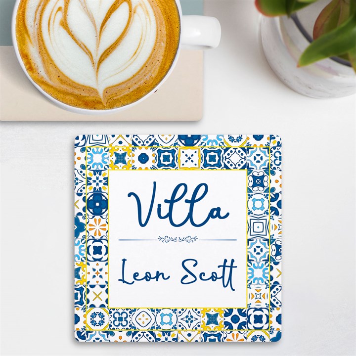 Personalized Any Text Name Colorful UV Print Square Tile Coaster UV Print Square Tile Coaster 