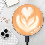 Personalized Coffee Name Wireless Fast Charger Wireless Fast Charger(White) Front