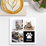 Personalized Pet Name Any Text UV Print Square Tile Coaster UV Print Square Tile Coaster  Front