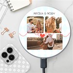 Personalized Love Line Name Photo Wireless Fast Charger Wireless Fast Charger(White) Front