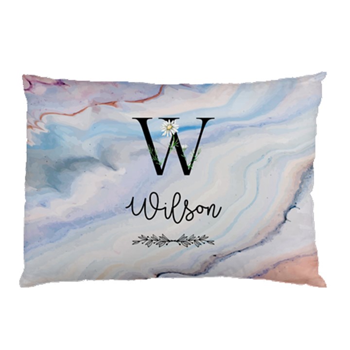 Personalized Initial Name Color Marble Pillow Case Pillow Case