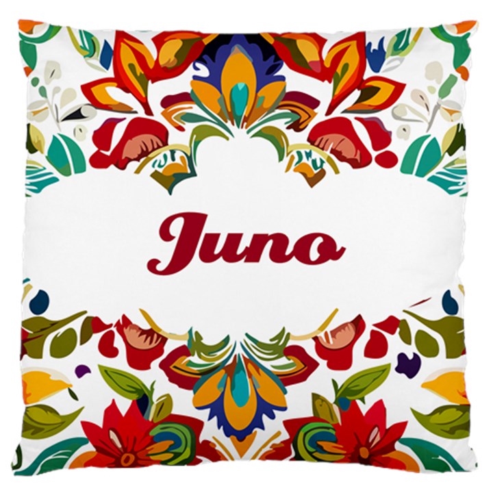 Personalized Mexican style Ornament Flower Name Large Cushion Case Large Cushion Case (One Side)
