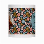 Personalized Floral Pattern Photo Couple Name Mug White Mug Center