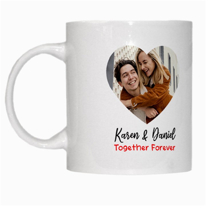 Personalized Couple Photo Name Mug White Mug
