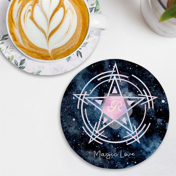 Personalized Magic Name Round Tile Coaster UV Print Round Tile Coaster