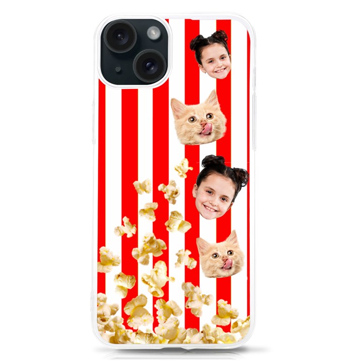 Personalized Two Head Pop Corn UV Print Case iPhone 15 TPU UV Print Case