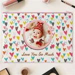 Personalized Photo Any Text Name Cosmetic Bag Cosmetic Bag (XXXL) Back