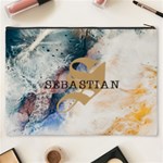 Personalized Initial Name Marble Cosmetic Bag Cosmetic Bag (XXXL) Back