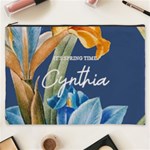 Personalized Floral Spring Time Name Cosmetic Bag Cosmetic Bag (XXXL) Front