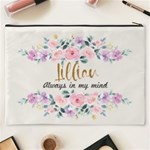 Personalized Floral Pattern Always in My Mind Name Cosmetic Bag Cosmetic Bag (XXXL) Back