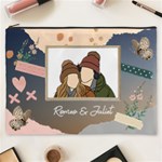 Personalized Photo Illustration Lover Name Cosmetic Bag Cosmetic Bag (XXXL) Front