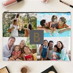 Personalized Photo Initial Cosmetic Bag Cosmetic Bag (XXXL) Front
