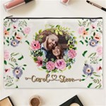 Personalized Floral wreath Love Photo Name Cosmetic Bag Cosmetic Bag (XXXL) Front