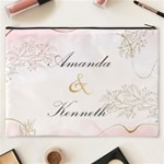 Personalized Wedding Couple Name Cosmetic Bag Cosmetic Bag (XXXL) Back
