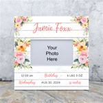 Personalized New Born Baby Box Photo Frame White Box Photo Frame 4  x 6  Front