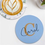 Personalized Initial Name Round Tile Coaster UV Print Round Tile Coaster Front