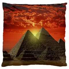 Pyramids Egypt Monument Landmark Sunrise Sunset Egyptian 16  Baby Flannel Cushion Case (two Sides)