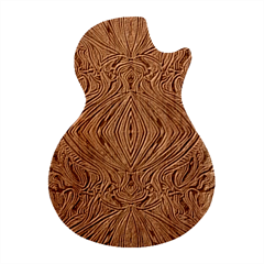 Black And White Pattern 1 Guitar Shape Wood Guitar Pick Holder Case And Picks Set