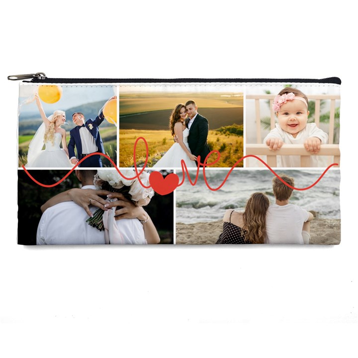Personalized Love Line Collage Photo Pencil Case Pencil Case