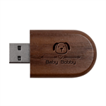 Personalized Pet Name Wood Oval USB Flash Drive Wood Oval USB Flash Drive USB