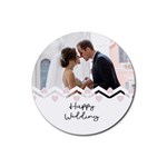 Personalized Love Frame Photo Rubber Coaster (Round) Rubber Coaster (Round) Front