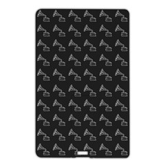 Vintage Turntable Graphic Motif Seamless Pattern Black Backgrond Name Card Style Usb Flash Drive